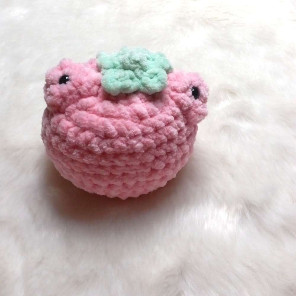 🆕 Strawberry 🍓 Frog 🐸 Handmade Crochet Plushie